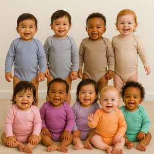 Kit 3 Body manga Longa Bebê Sortido