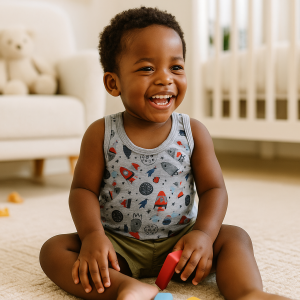 Kit 3 Camiseta Regata Bebê Estampada Sortido