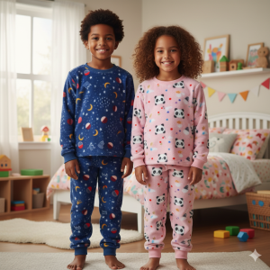 Pijama Soft Macio Inverno Infantil Plush Frio Brilha No Escuro Tamanho 10 ao 14