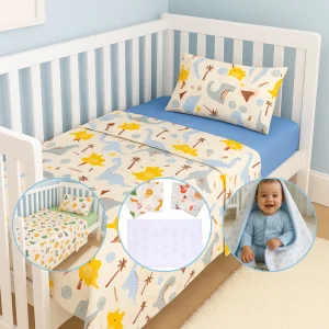 Kit Berço Completo Bebê Luxo Percal 100% Algodão