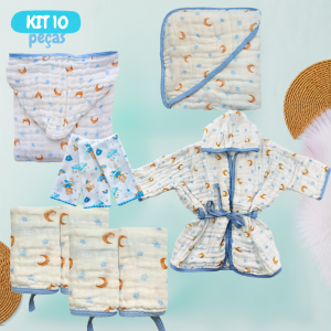 Kit Banho + Toalha de boca: 10 peças